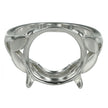 Ring Setting with Round Prongs Mounting in Sterling Silver 13mm