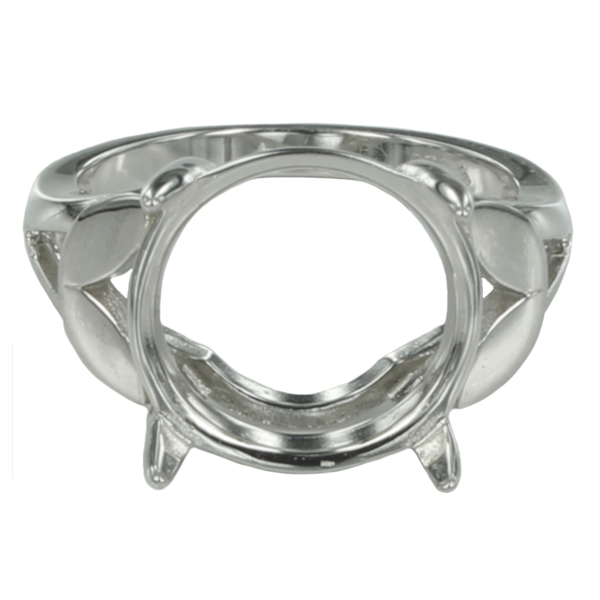 Ring Setting with Round Prongs Mounting in Sterling Silver 13mm