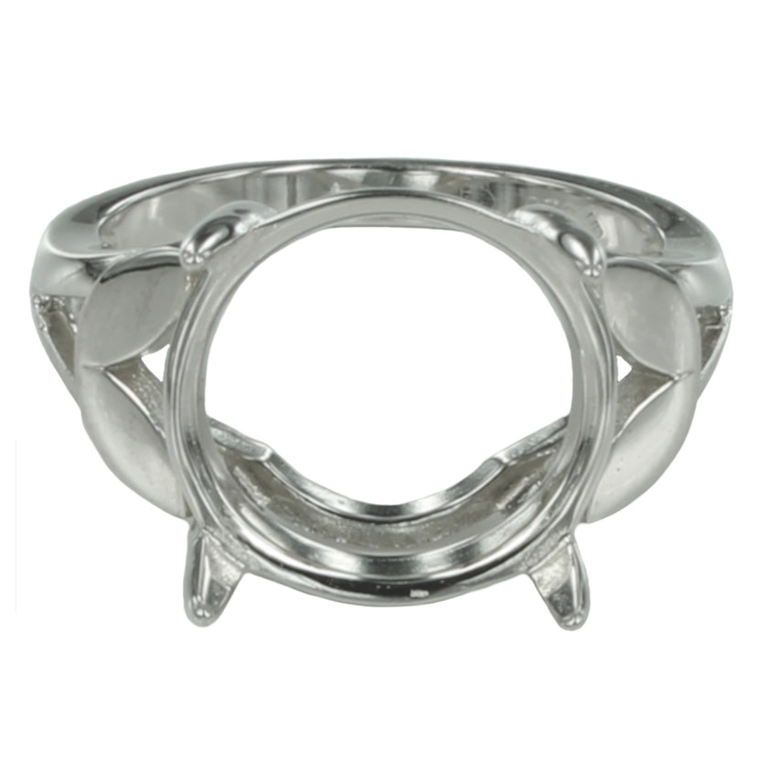 Ring Setting with Round Prongs Mounting in Sterling Silver 13mm