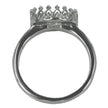 Gallery Ring with Round Bezel Mounting in Sterling Silver 10mm