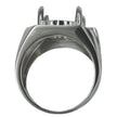 Ring with Oval Prongs Mounting in Sterling Silver 12x14mm