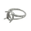 Classic basket style split-shank ring with prong setting in sterling silver - Various Sizes