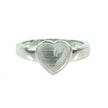 Classic Heart Shaped Ring in Sterling Silver for 8mm Heart Cabs | MTR605