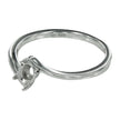 Crossover Ring with Oval Prong Mounting in Sterling Silver for 4x6mm Stones