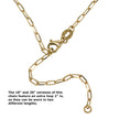 14K Gold Beveled Paperclip Chain Necklace 2x4.5mm 16