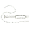 Paperclip Chain in sterling Silver 3.5 x 12mm Textured Links