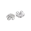 Floral Scalloped Bead Cap in Sterling Silver 10mm