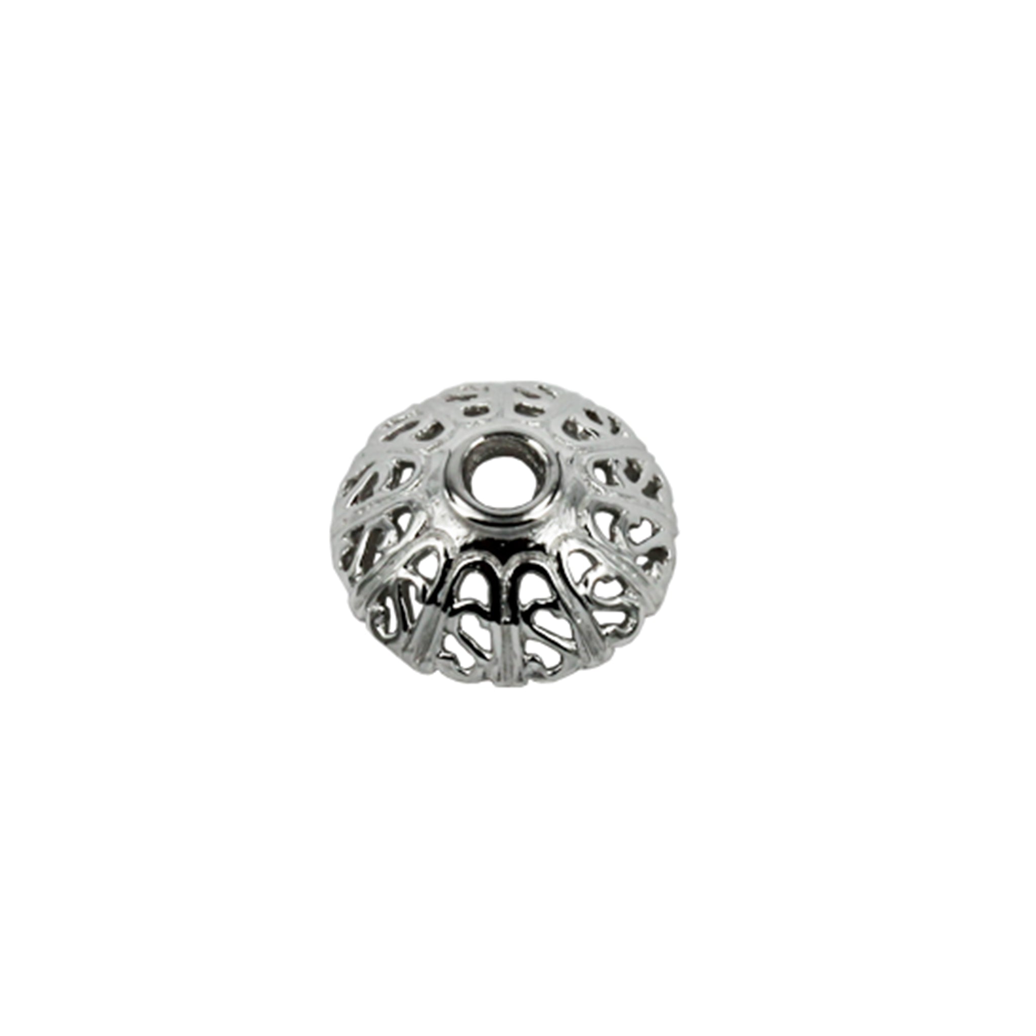 Silvia Wheel Scalloped Bead Cap in Sterling Silver 14x2.4mm