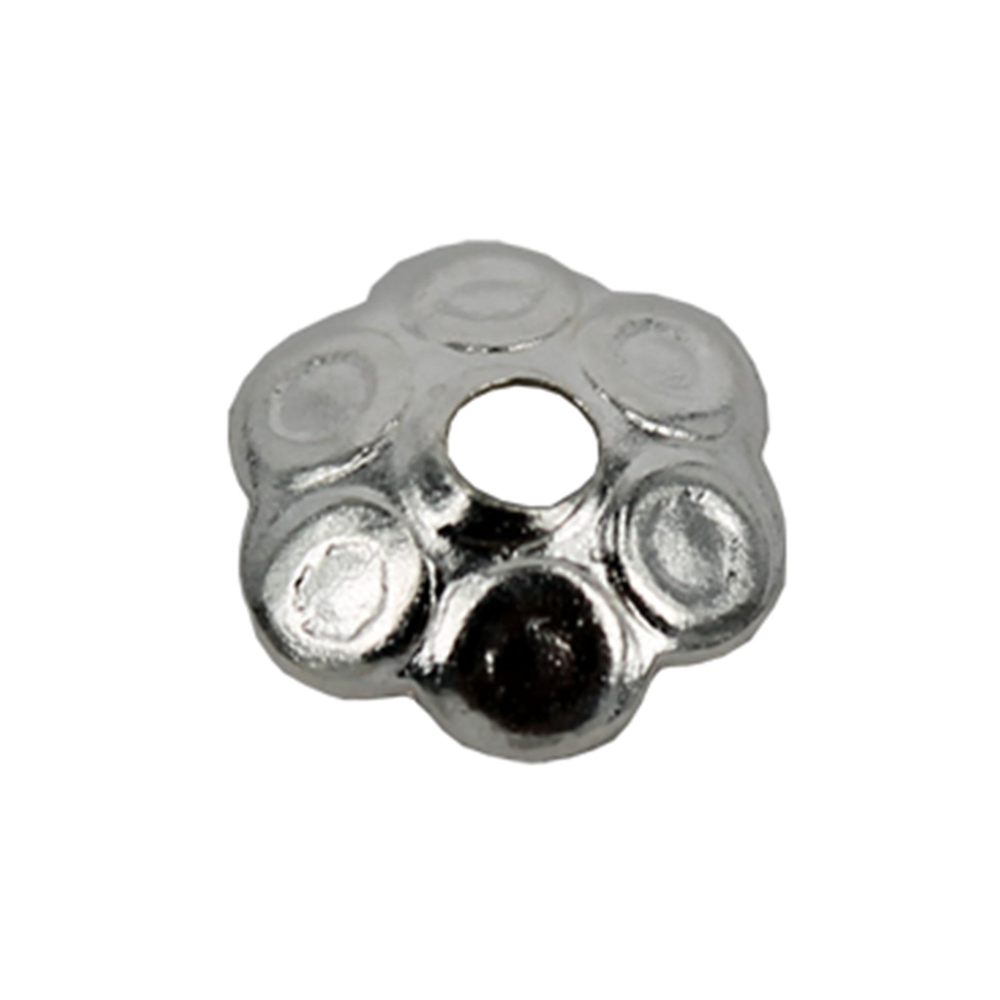 Flower Bead Cap in Sterling Silver 9.06mm