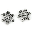 Flower Granulated Petals Bead Cap in Sterling Silver 19mm