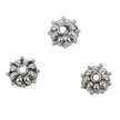 Flower Bead Cap in Antique Sterling Silver 9.67mm