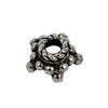 Star Bead Cap in Antique Sterling Silver 6.7mm