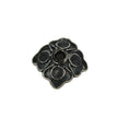 Square Bead Cap in Antique Sterling Silver 9.8x9.8mm