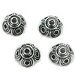 Circles Pattern Bead Cap in Sterling Silver 12mm
