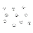 Round Bead Cap in Sterling Silver 4mm