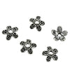 Bali-Style Flower Bead Caps in Sterling Silver 7mm