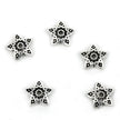 Patterned Star Bead Cap in Sterling Silver 8mm