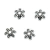 Snowflake Patterned Bead Cap in Sterling Silver 9mm