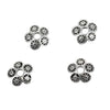 Flower Patterned Bead Cap in Sterling Silver 10mm