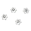 Open Hexagonal Lattice Bead Cap in Sterling Silver 7mm