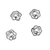 Open Rose Patterned Bead Cap in Sterling Silver 7mm