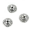 Round Patterned Bead Cap in Sterling Silver 11mm