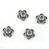 Bali-Style Open Flower Bead Caps in Sterling Silver 10mm