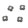 Bali-Style Flower Bead Caps in Sterling Silver 8mm
