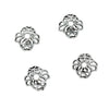 Open Floral Motif Bead Cap in Sterling Silver 8mm