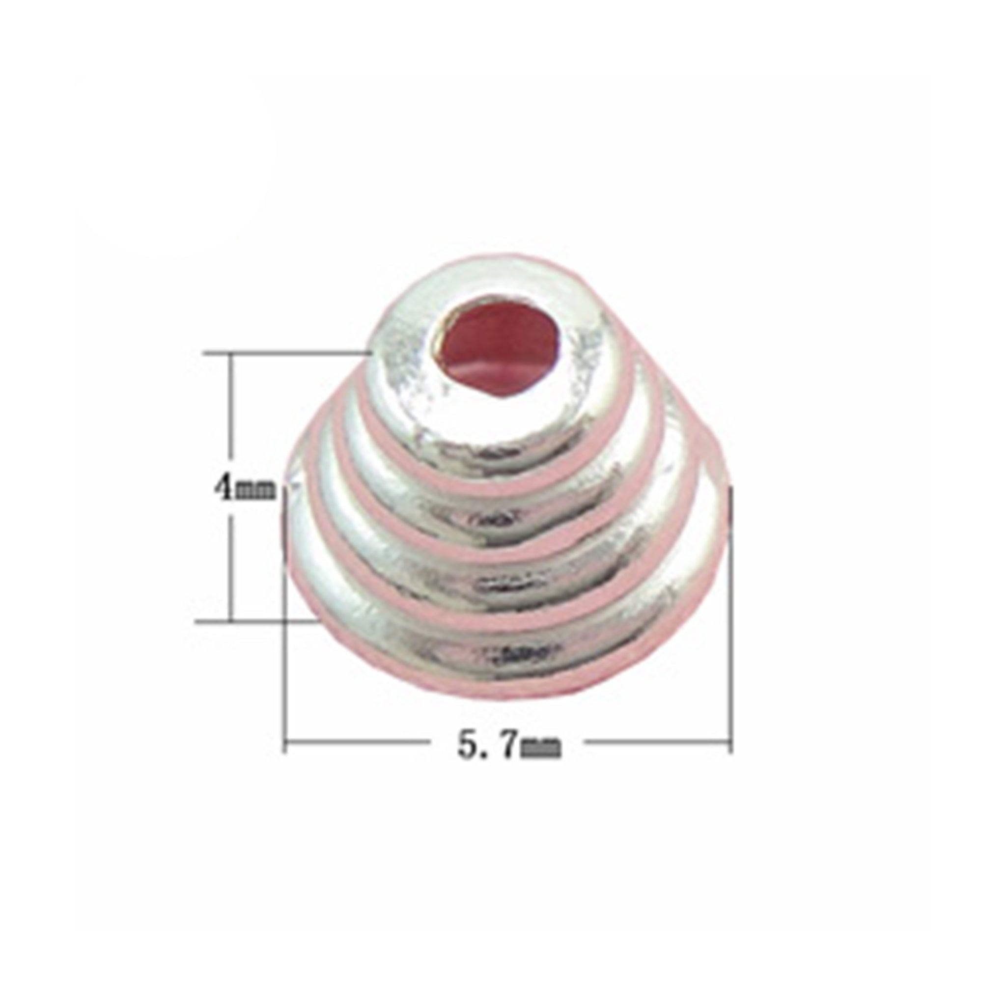 Bell Coil Wire Bead Cap in Antique Sterling Silver 5.55x1mm ...