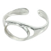 Cuff Bracelet with 22x13mm Oval Bezel Mounting in Sterling Silver