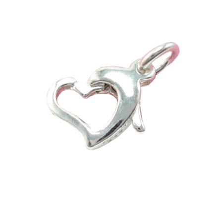 Heart Shape Trigger Clasp in Sterling Silver 7.9x9.8mm