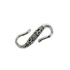 Bali-Style S-Hook Clasp in Sterling Silver 20x9x3.3mm