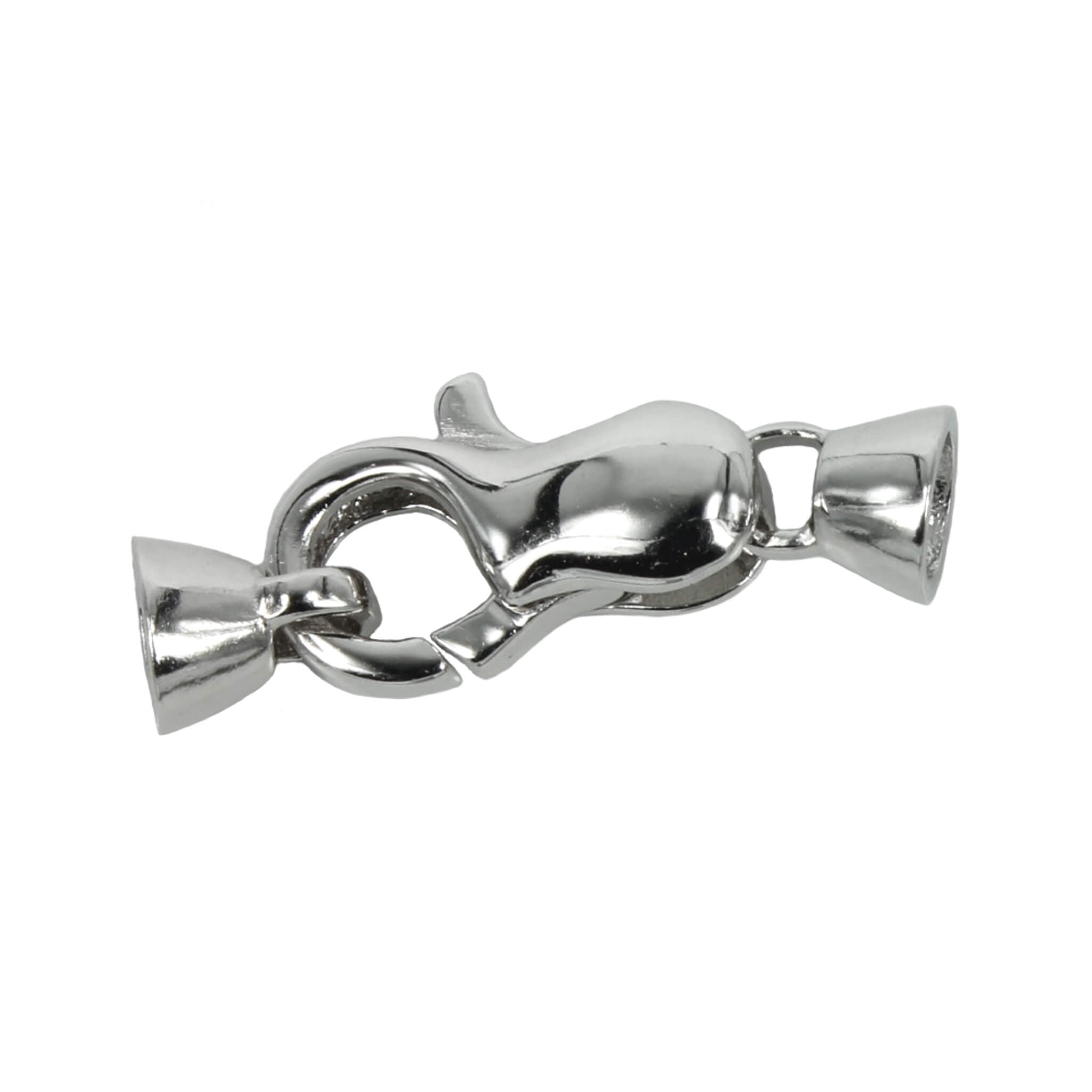 Trigger Clasp with End Caps in Sterling Silver 21.5x8.5mm