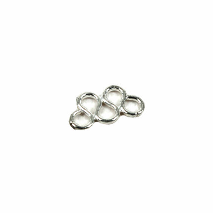 Swirl Wire Connector in Sterling Silver 9.8x5.6mm