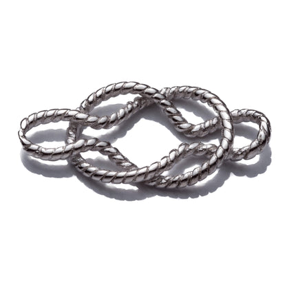 Interwoven Wire Connector in Sterling Silver 15.7x7.8mm