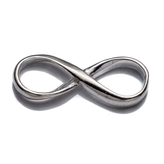 Infinity Connector in Sterling Silver 19x7mm