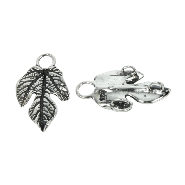 Leaf Connector in Sterling Silver 22x13mm
