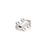 Two-Strand Slide Tube Clasp in Sterling Silver 14.85mm