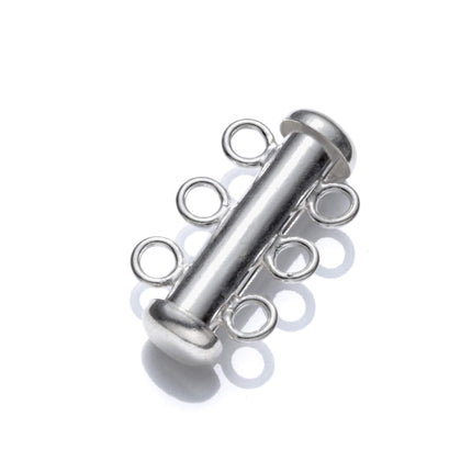 Three-Strand Slide Tube Clasp in Sterling Silver 20mm
