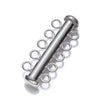 Five-Strand Slide Tube Clasp in Sterling Silver 30.4mm