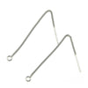 Ear Posts with Chain in Sterling Silver 12.6x53.6mm 21 Gauge