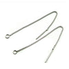Ear Posts with Chain in Sterling Silver 0.8x74mm