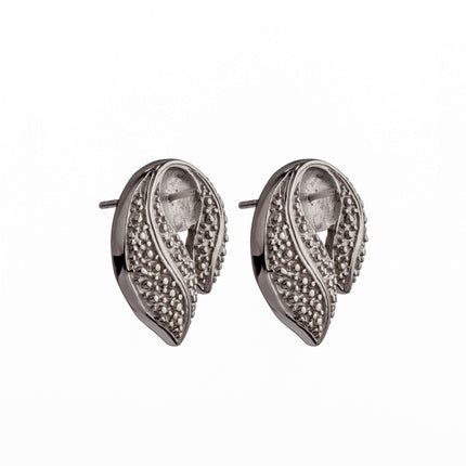 Ear Studs with Cup and Peg Mounting in Sterling Silver 7mm