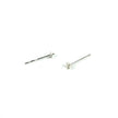 Ear Studs with Round Cup and Peg Mounting in Sterling Silver 3mm