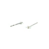 Ear Studs with Round Cup and Peg Mounting in Sterling Silver 3mm