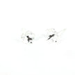 Ear Studs with Floral Mounting in Sterling Silver 8mm