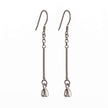 Ear Wires with Earring Component and Pinch Bail in Sterling Silver 22 Gauge