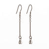 Ear Wires with Earring Component and Pinch Bail in Sterling Silver 22 Gauge