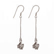 Ear Wires with Cubic Zirconia Inlays, Chain, and Pinch Bail in Sterling Silver 23 Gauge